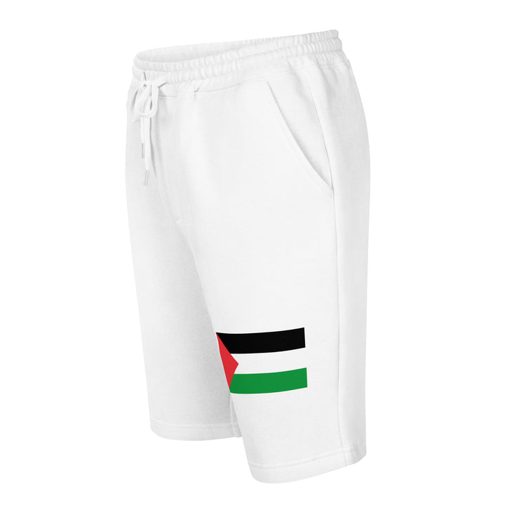 Palestine Flag - Men’s Fleece Shorts, Mens Fleece Shorts White