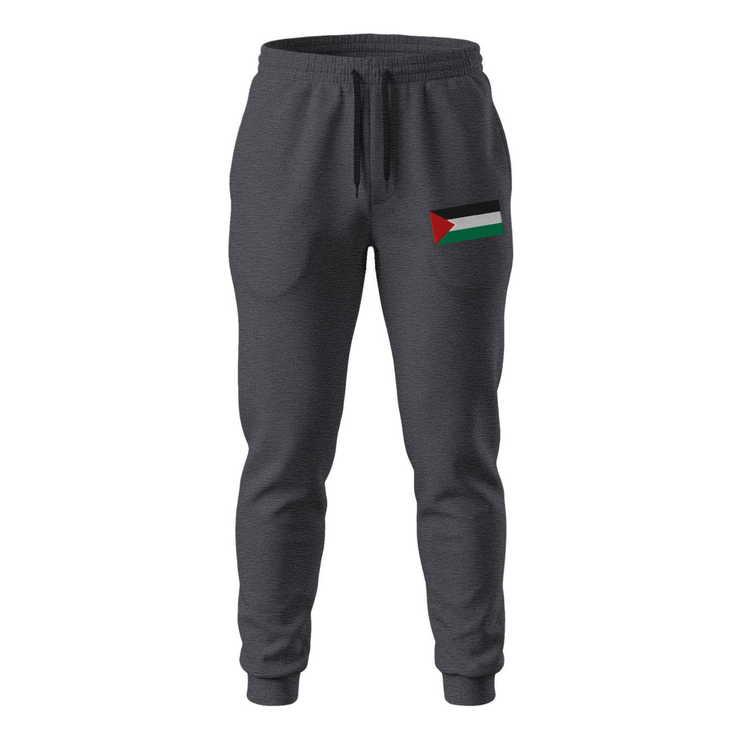 Palestine Flag - Men’s Joggers, Black Heather