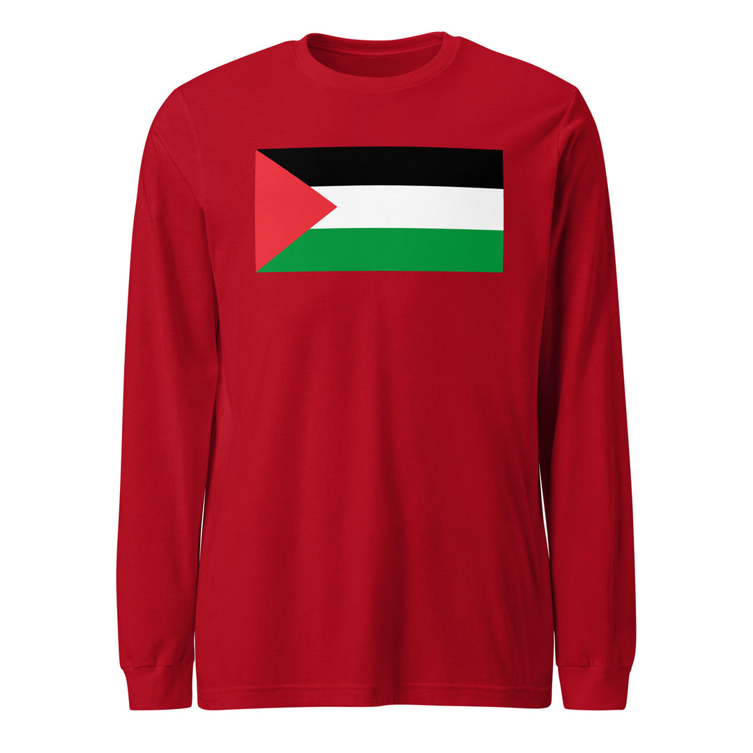 Palestine Flag - Men’s Long Sleeve Shirt, Red