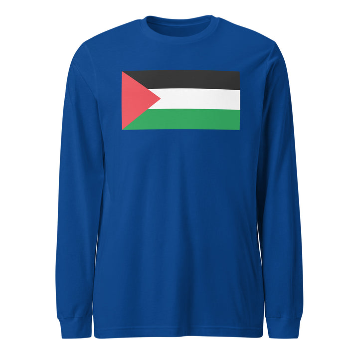Palestine Flag - Men’s Long Sleeve Shirt, True Royal