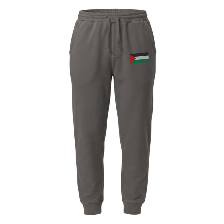 Palestine Flag - Men’s Pigment-Dyed Sweatpants, Pigment Dyed Sweatpants Pigment Black