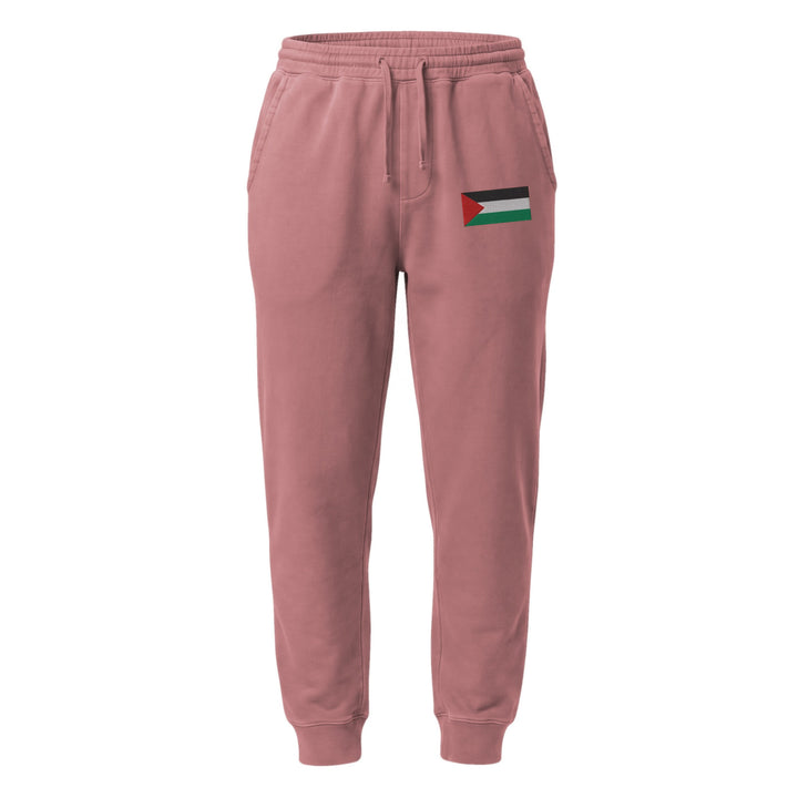 Palestine Flag - Men’s Pigment-Dyed Sweatpants, Pigment Dyed Sweatpants Pigment Maroon