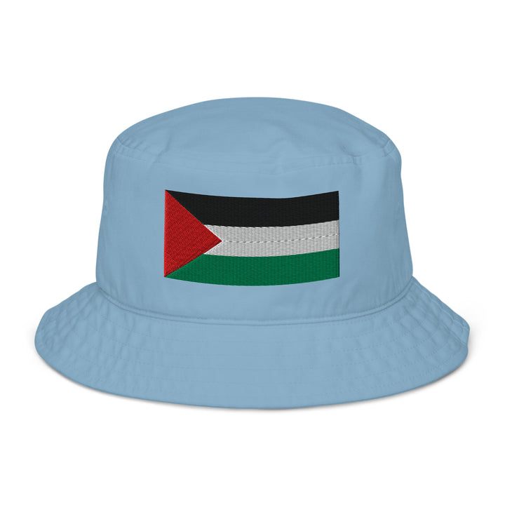 Palestine Flag - Organic Bucket Hat, Slate Blue