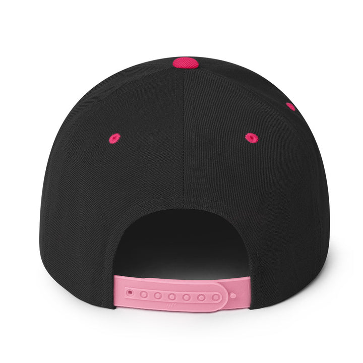 Palestine Flag - Snapback Hat, Snapback Black Neon Pink