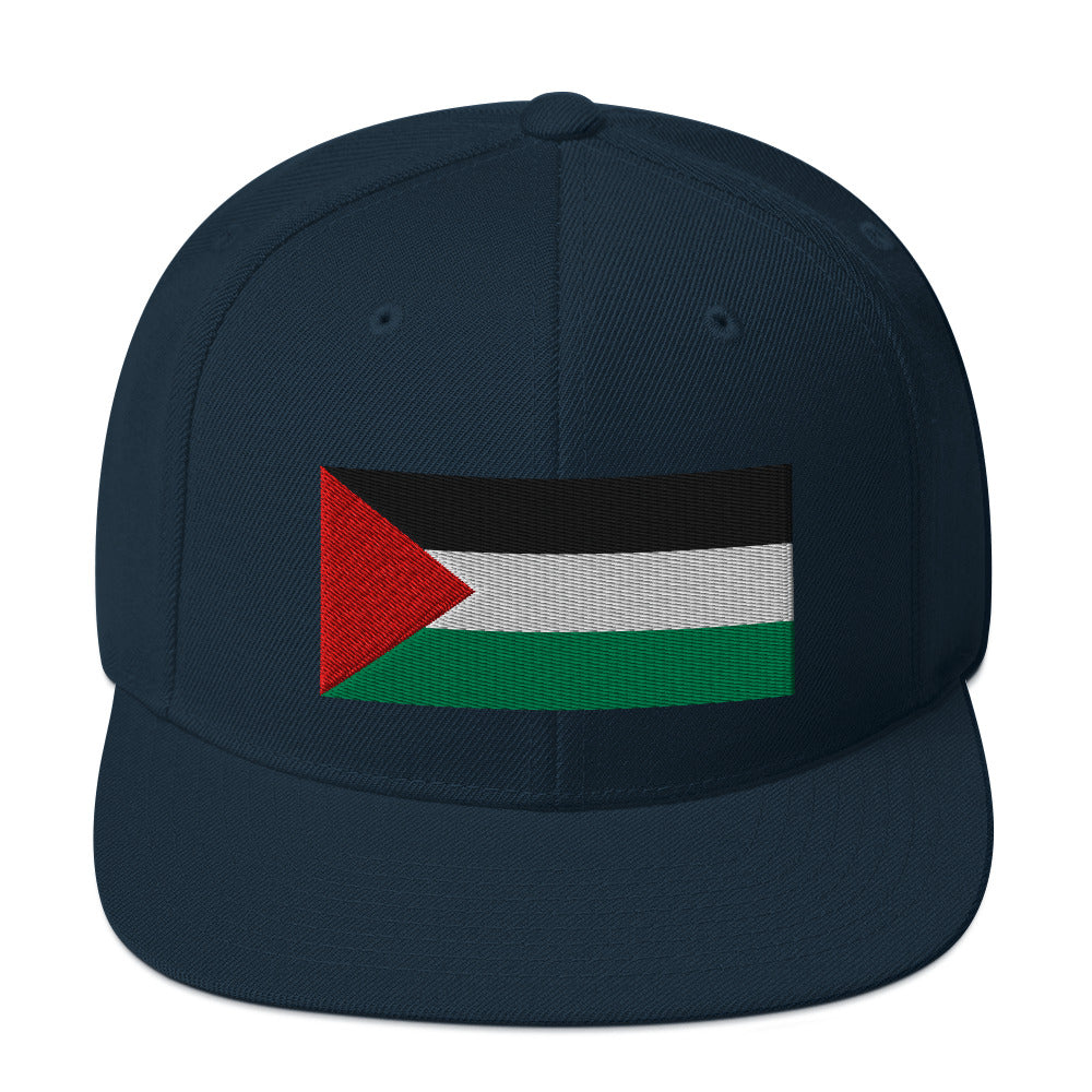 Palestine Flag - Snapback Hat, Snapback Dark Navy
