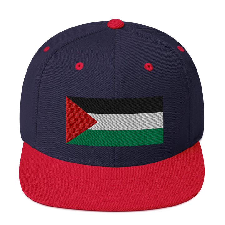 Palestine Flag - Snapback Hat, Snapback Navy Red
