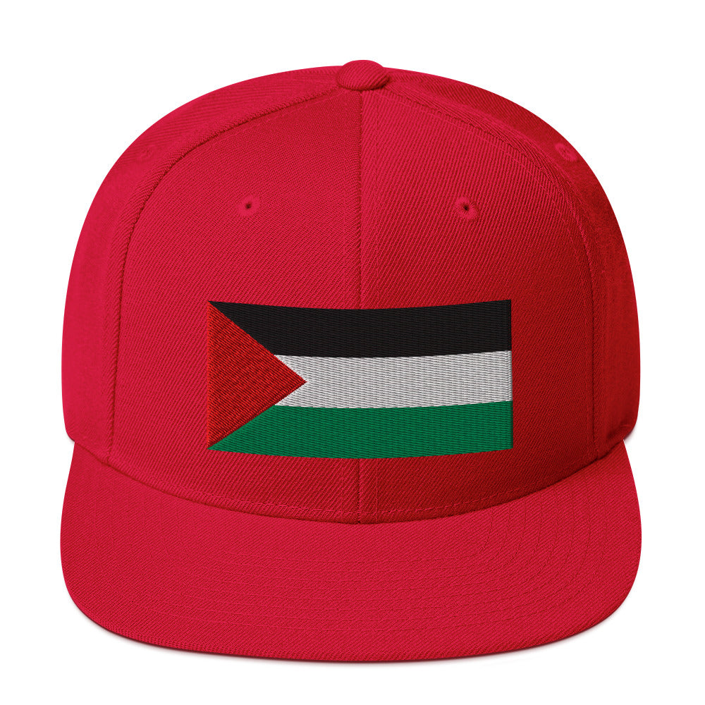 Palestine Flag - Snapback Hat, Snapback Red