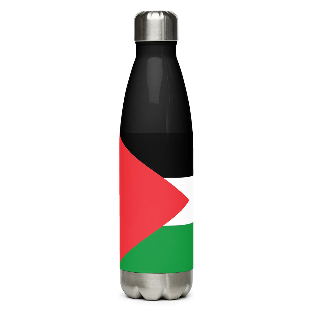 Palestine Flag - Stainless Steel Water Bottle, Stainless Steel Water Bottle Black 17 Oz