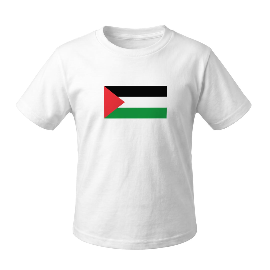 Palestine Flag - Toddler Short Sleeve Tee, White