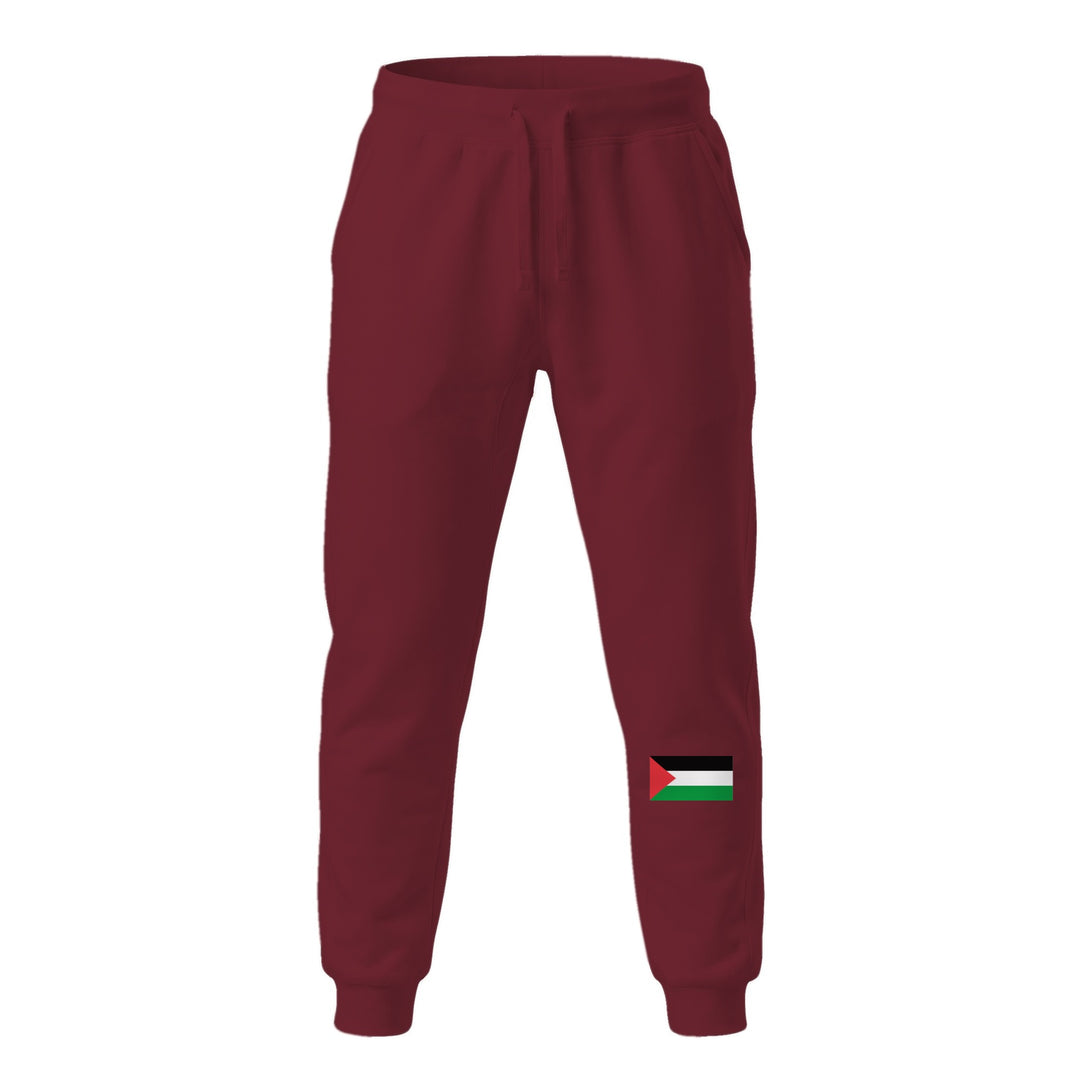 Palestine Flag - Women Fleece Sweatpants, Fleece Sweatpants Maroon