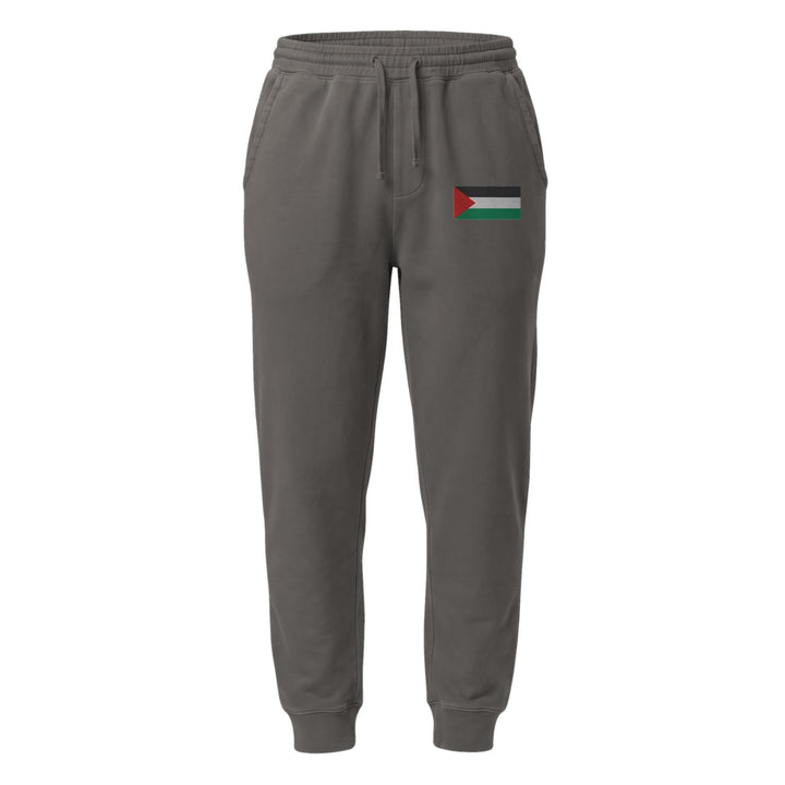 Palestine Flag - Women Pigment-Dyed Sweatpants, Pigment Dyed Sweatpants Pigment Black
