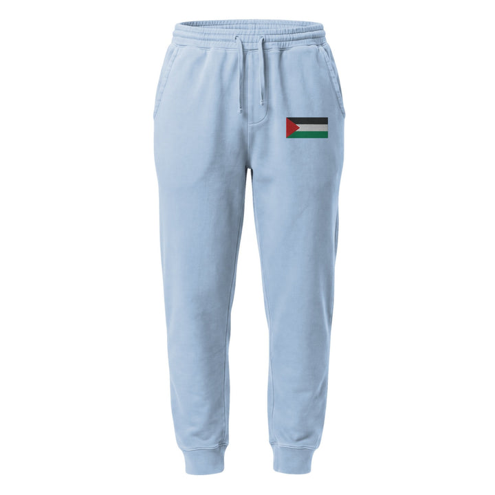 Palestine Flag - Women Pigment-Dyed Sweatpants, Pigment Dyed Sweatpants Pigment Light Blue