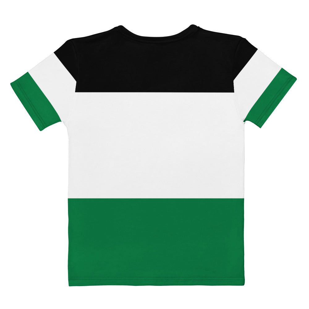 Palestine Flag - Women’s All-Over T-Shirt, Womens Crew Neck T Shirt White