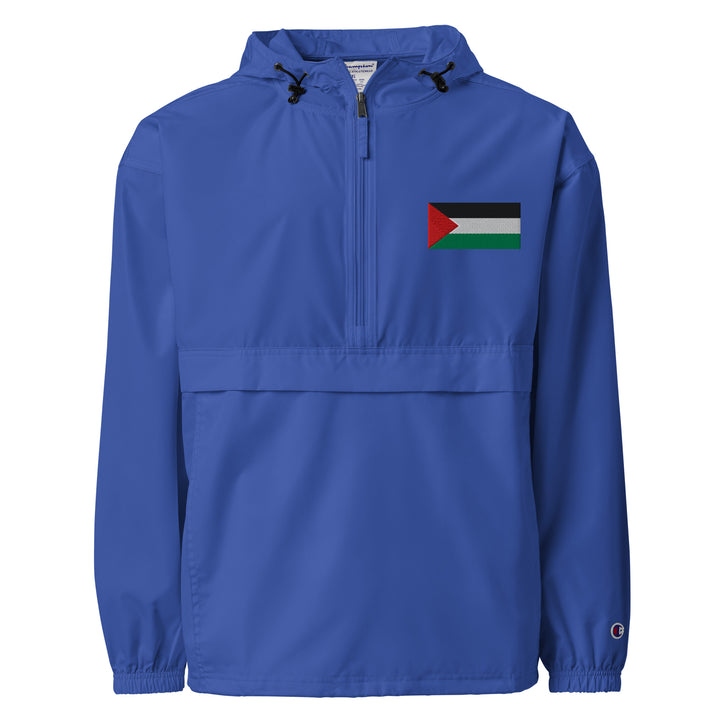 Palestine Flag - Women’s Embroidered Champion Packable Jacket, Embroidered Champion Packable Jacket Royal Blue