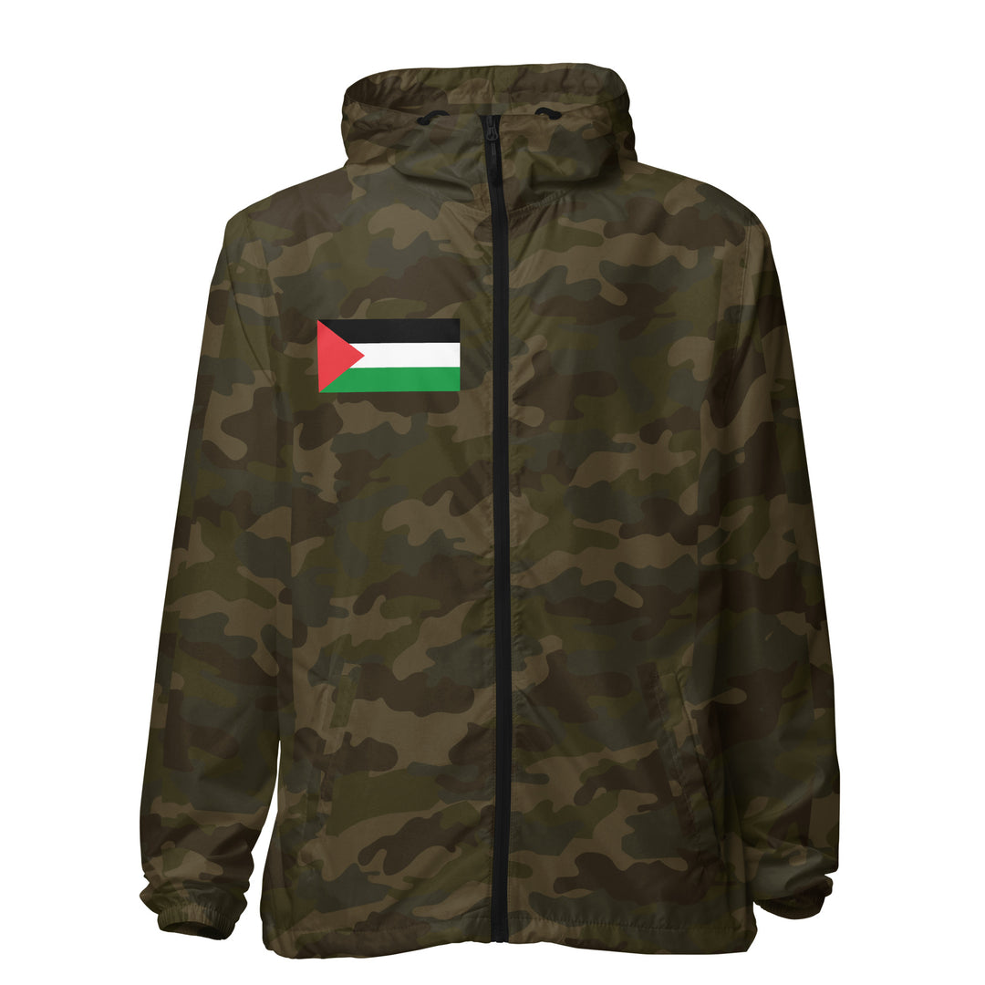 Palestine Flag - Women’s Lightweight Zip Up Windbreaker, Lightweight Zip Up Windbreaker Forest Camo
