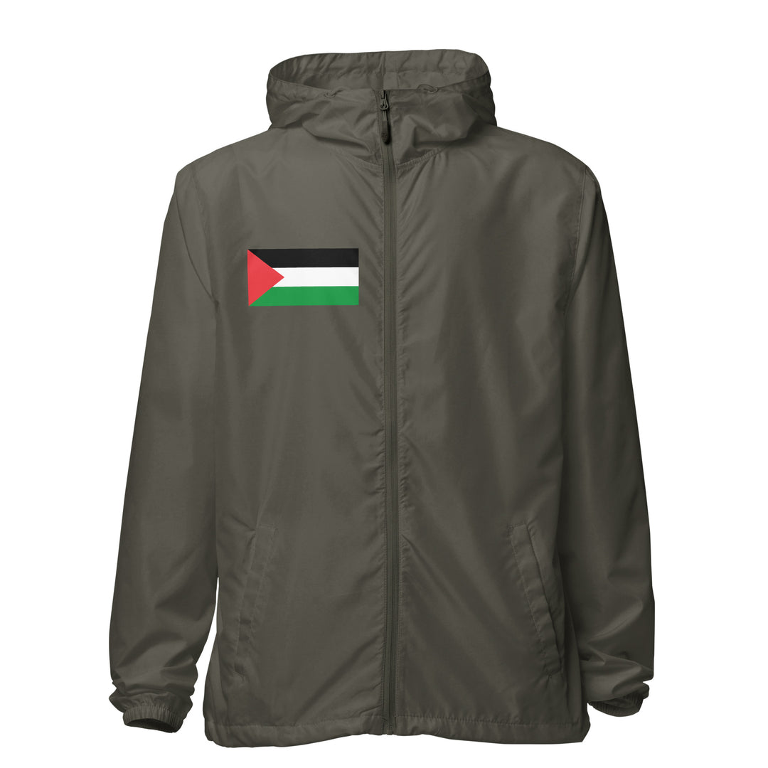 Palestine Flag - Women’s Lightweight Zip Up Windbreaker, Lightweight Zip Up Windbreaker Graphite