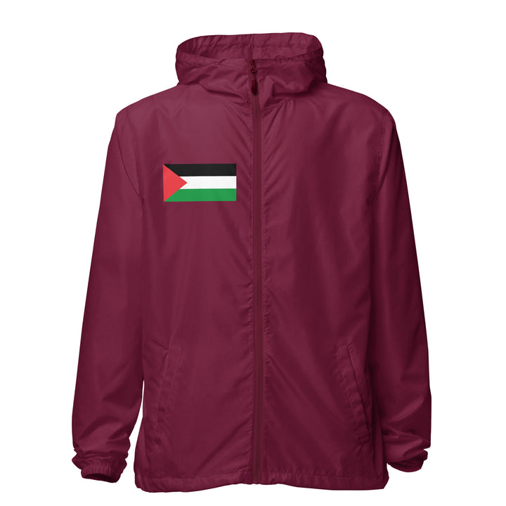 Palestine Flag - Women’s Lightweight Zip Up Windbreaker, Lightweight Zip Up Windbreaker Maroon