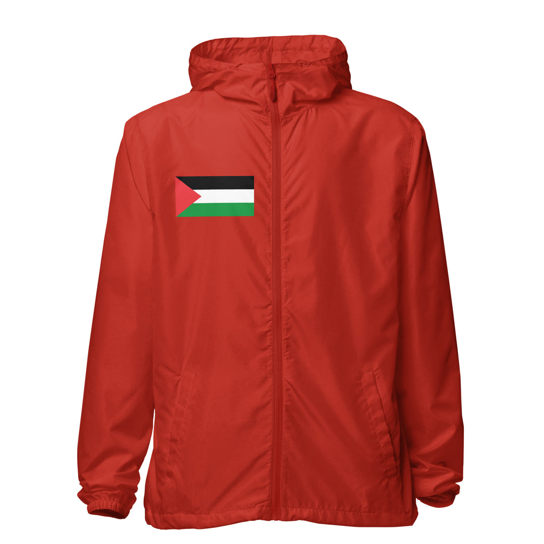 Palestine Flag - Women’s Lightweight Zip Up Windbreaker, Lightweight Zip Up Windbreaker Red