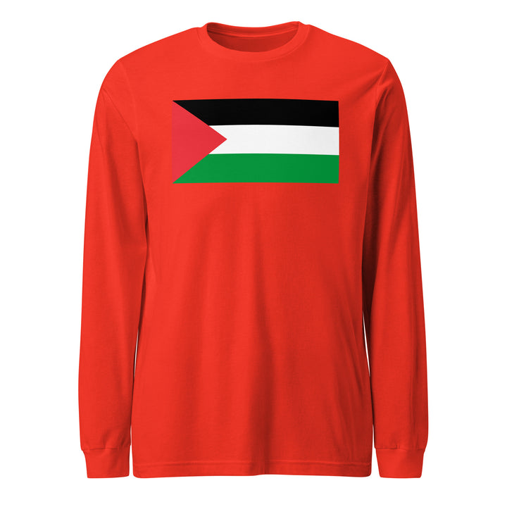 Palestine Flag - Women’s Long Sleeve Shirt, Poppy