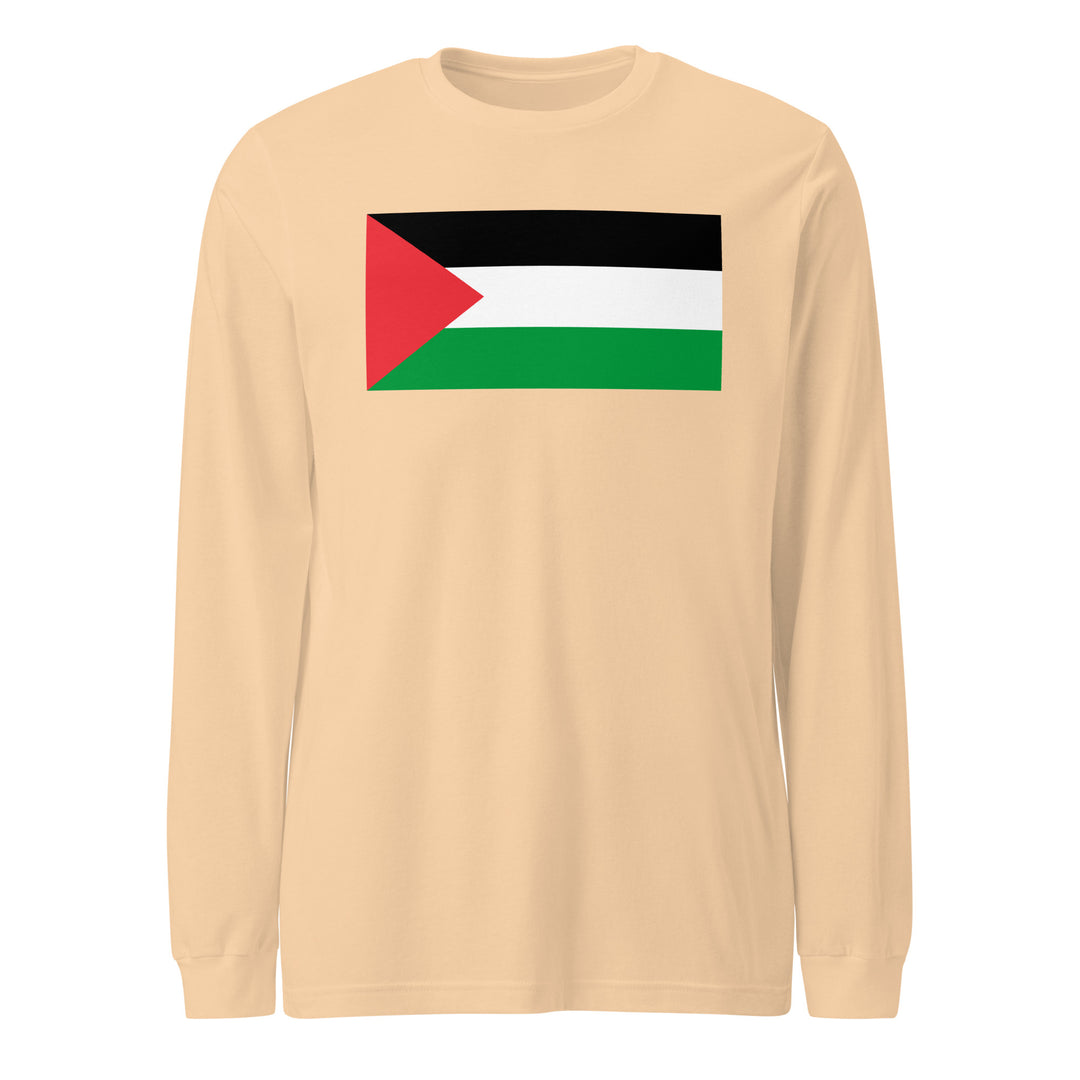 Palestine Flag - Women’s Long Sleeve Shirt, Sand Dune