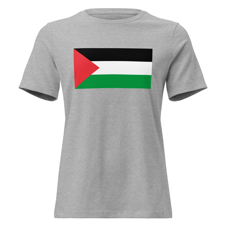 Palestine Flag - Women’s Relaxed T-Shirt, Womens Relaxed T Shirt Athletic Heather