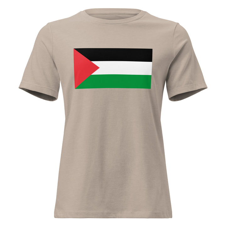 Palestine Flag - Women’s Relaxed T-Shirt, Womens Relaxed T Shirt Heather Stone