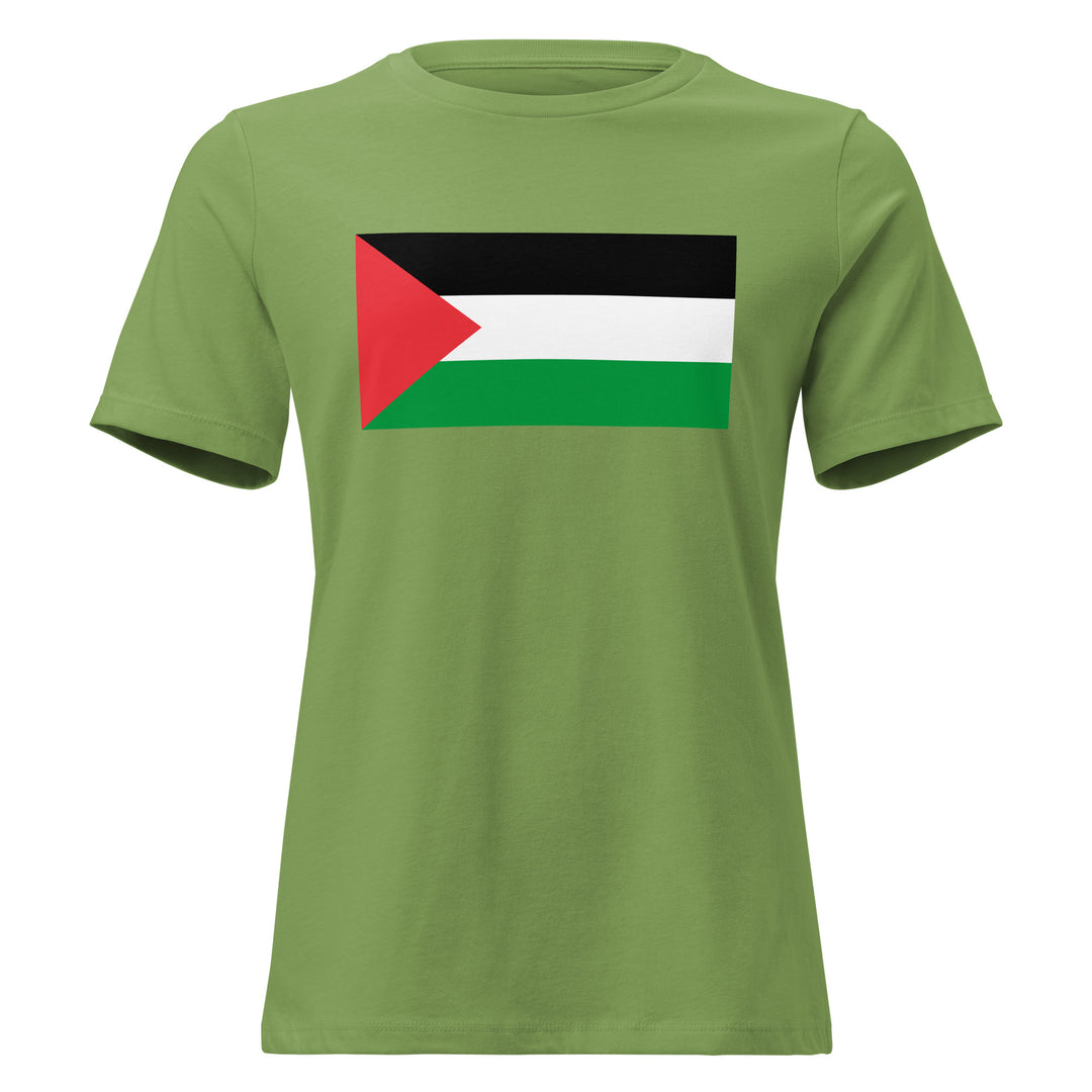 Palestine Flag - Women’s Relaxed T-Shirt, Womens Relaxed T Shirt Leaf