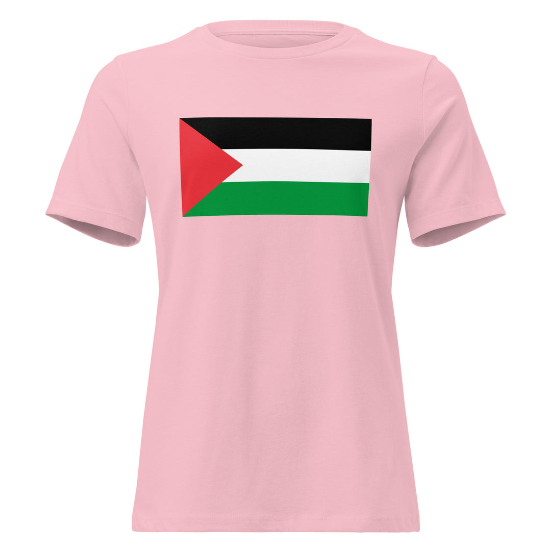 Palestine Flag - Women’s Relaxed T-Shirt, Womens Relaxed T Shirt Pink