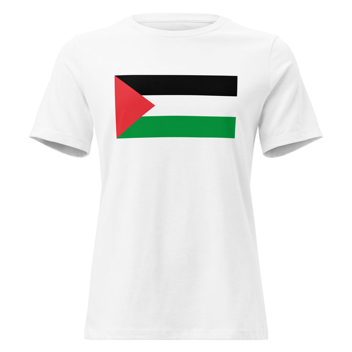 Palestine Flag - Women’s Relaxed T-Shirt, Womens Relaxed T Shirt White