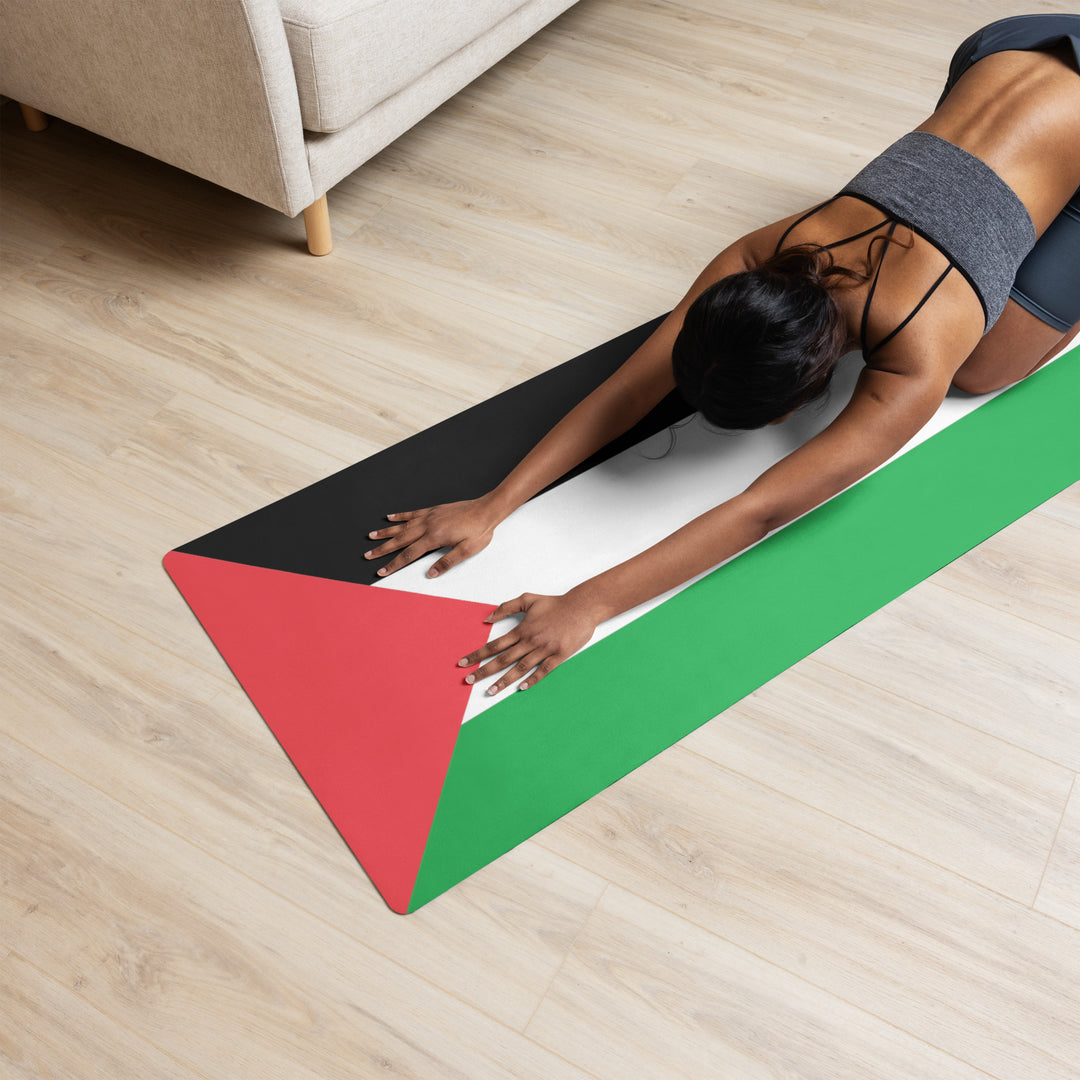 Palestine Flag - Yoga Mat, White