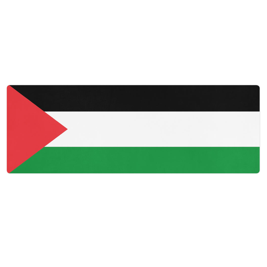 Palestine Flag - Yoga Mat, White