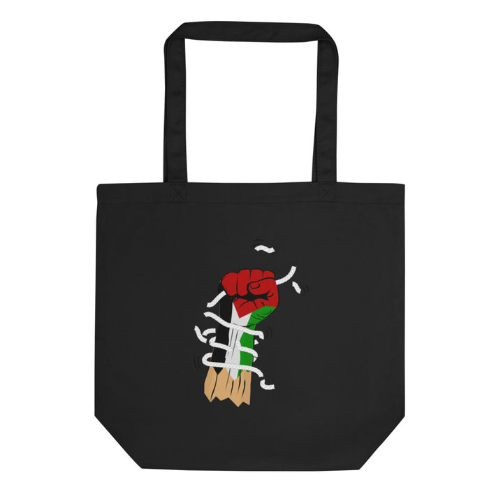 Palestine Hand - Eco Tote Bag, Eco Tote Bag Black