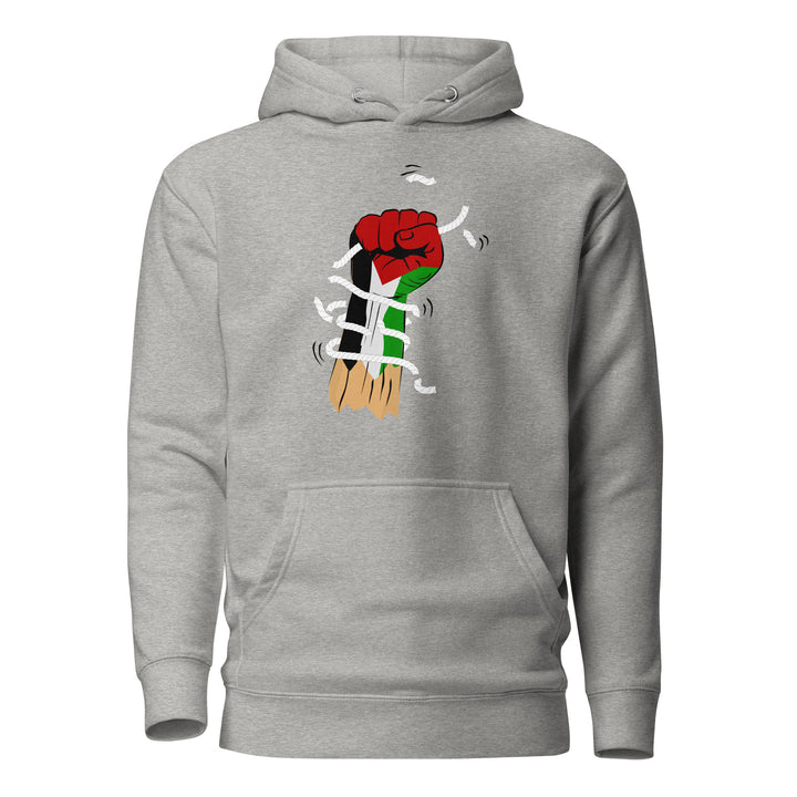 Palestine Hand - Men’s Hoodie, Carbon Grey