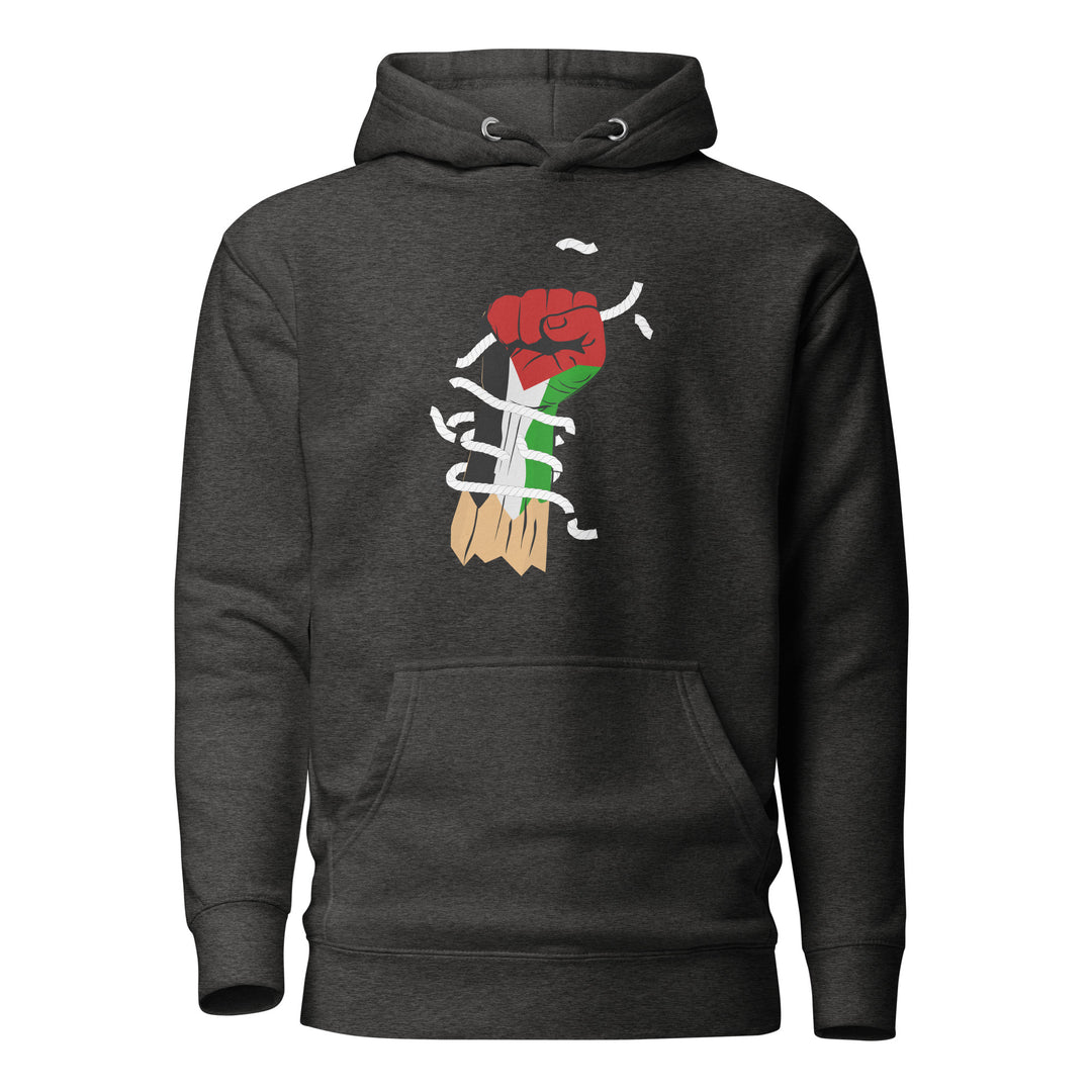 Palestine Hand - Women’s Hoodie, Charcoal Heather