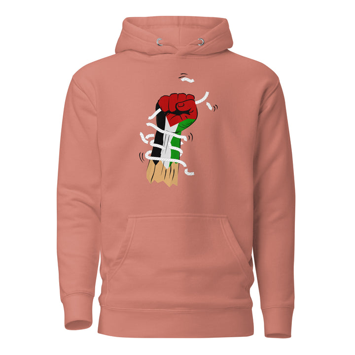 Palestine Hand - Men’s Hoodie, Dusty Rose