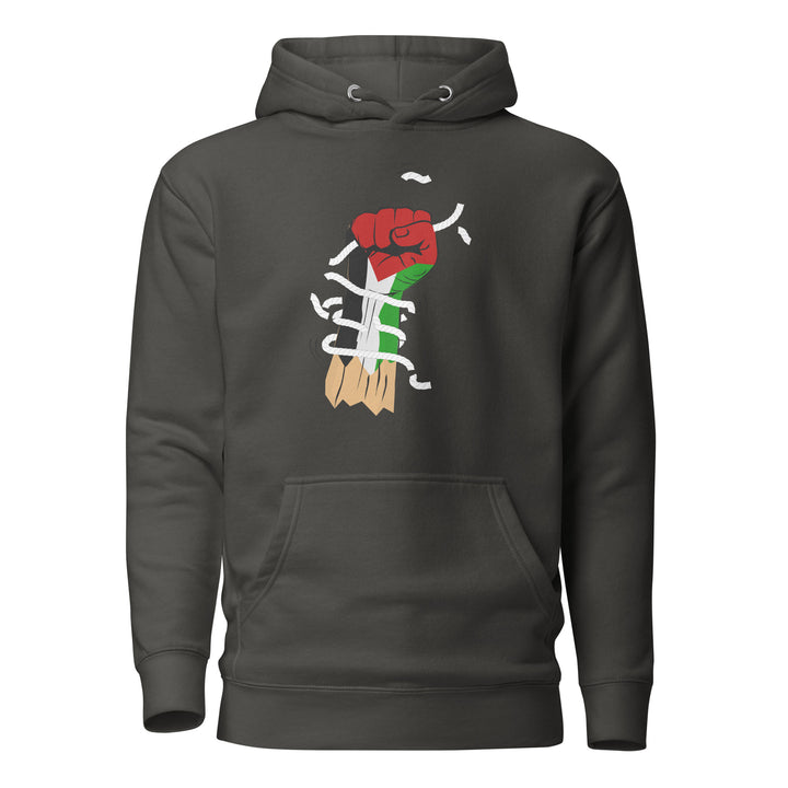 Palestine Hand - Men’s Hoodie, Vintage Black