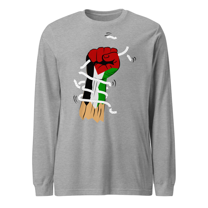 Palestine Hand - Men’s Long Sleeve Shirt, Heather