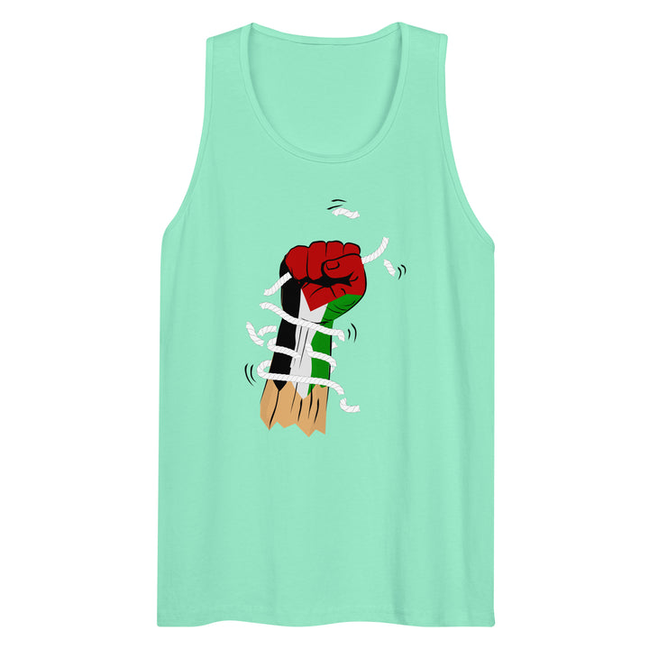 Palestine Hand - Men’s Premium Tank Top, Mens Premium Tank Top Mint