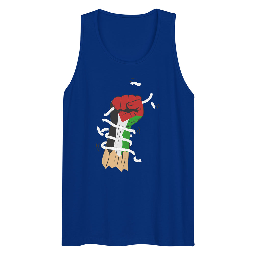 Palestine Hand - Men’s Premium Tank Top, Mens Premium Tank Top Team Royal