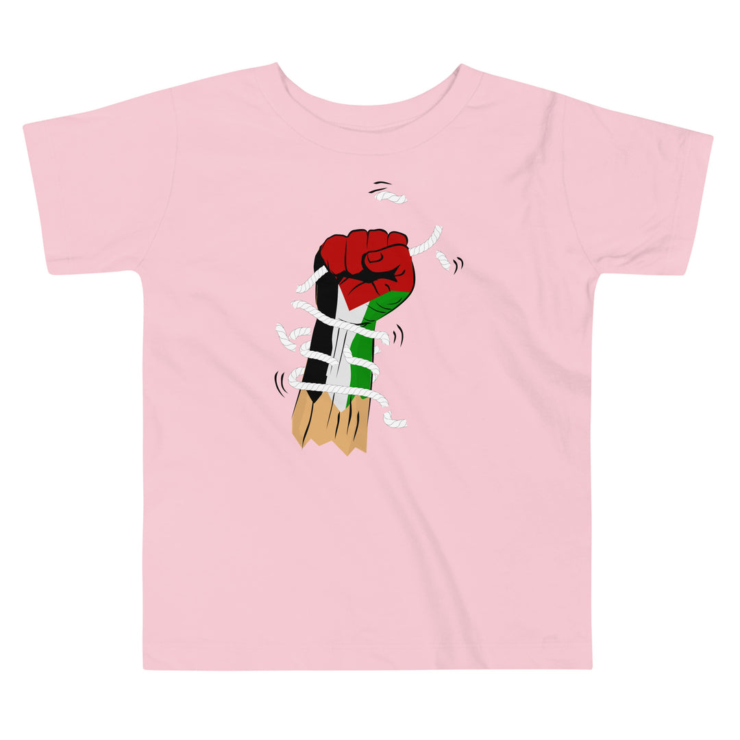 Palestine Hand - Toddler Short Sleeve Tee, Pink