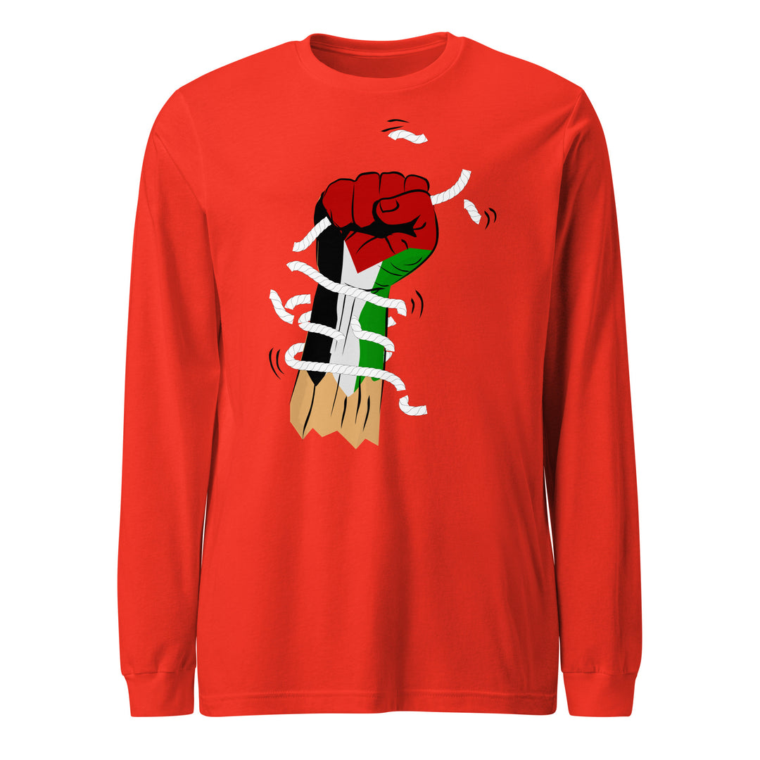 Palestine Hand - Women’s Long Sleeve Tee, Poppy