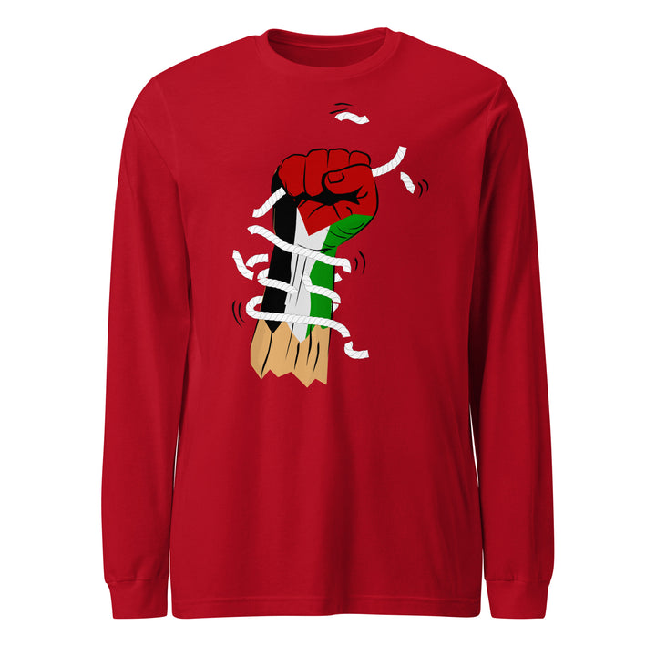 Palestine Hand - Women’s Long Sleeve Tee, Red