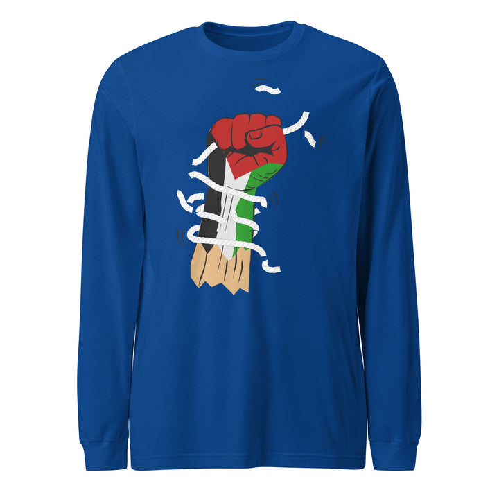 Palestine Hand - Women’s Long Sleeve Tee, True Royal