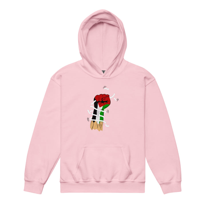 Palestine Hand - Youth Heavy Blend Hoodie, Light Pink