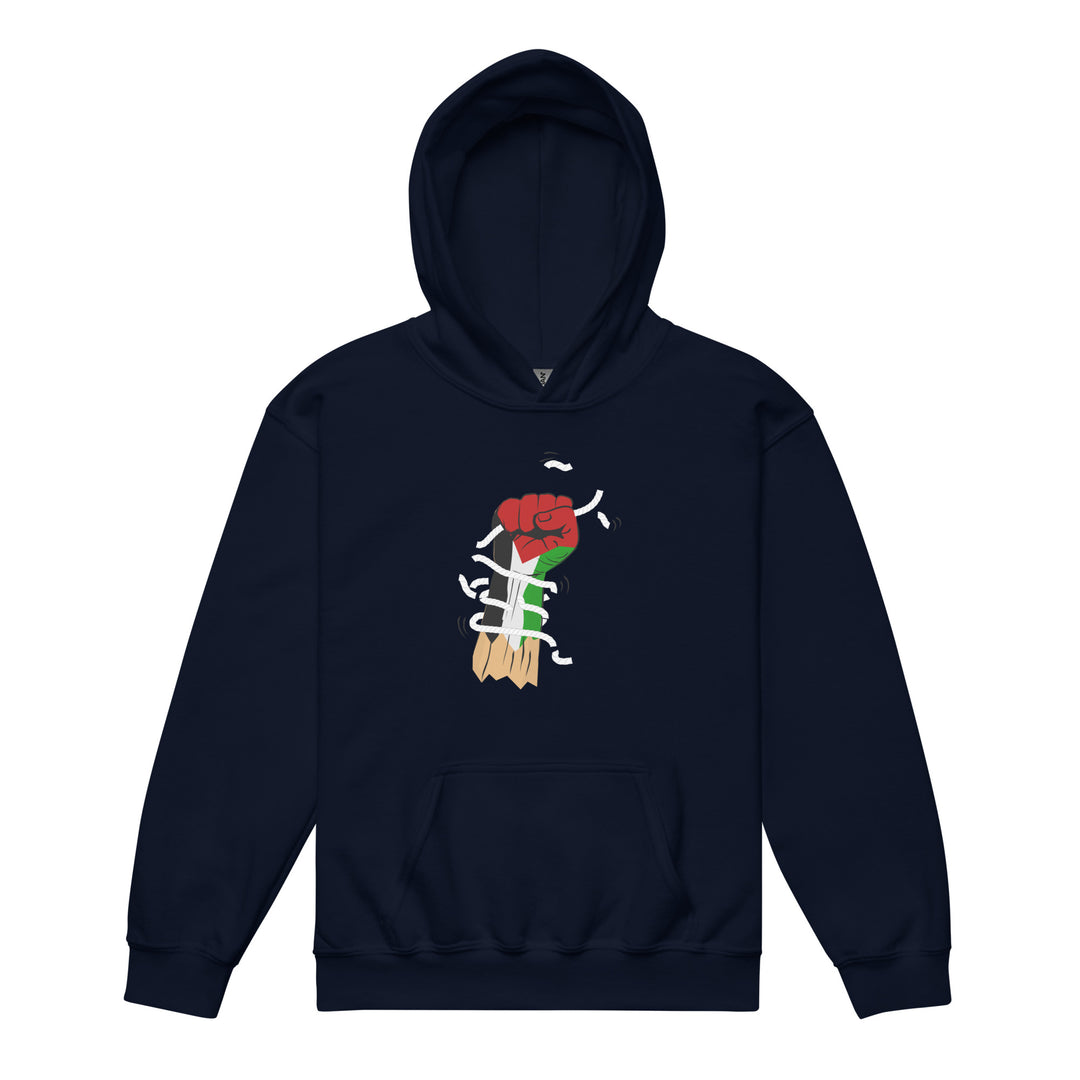 Palestine Hand - Youth Heavy Blend Hoodie, Navy