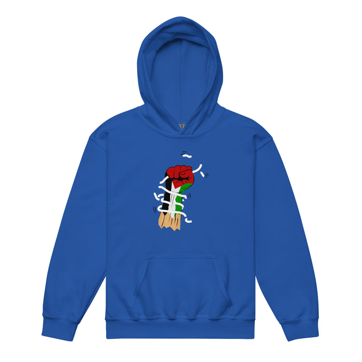 Palestine Hand - Youth Heavy Blend Hoodie, Royal