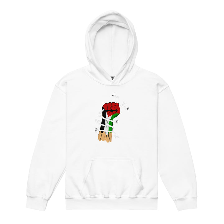 Palestine Hand - Youth Heavy Blend Hoodie, White