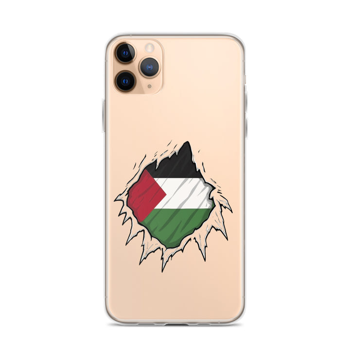 Palestine Hero - Clear Case for iPhone®, iPhone iPhone 11 Pro Max Case On Phone