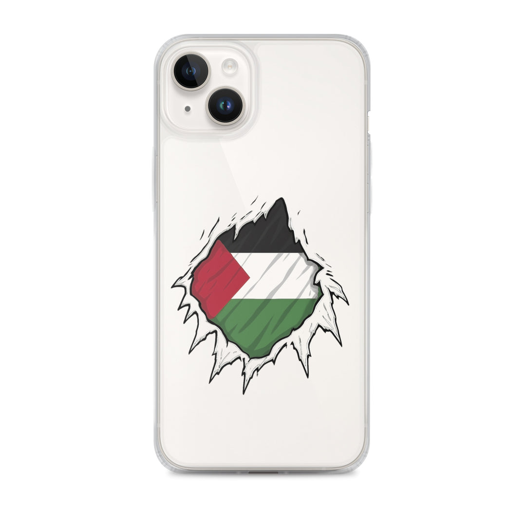 Palestine Hero - Clear Case for iPhone®, iPhone iPhone 14 Plus Case On Phone
