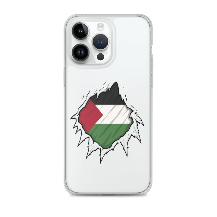 Palestine Hero - Clear Case for iPhone®, iPhone iPhone 14 Pro Max Case On Phone